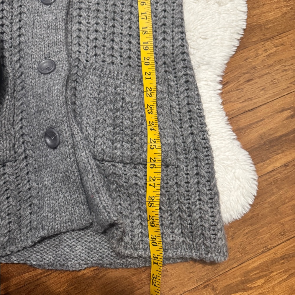 Bianca B. Gray Women's Cable Knit Wool Blend Cardigan Medium - Picture 10 of 10